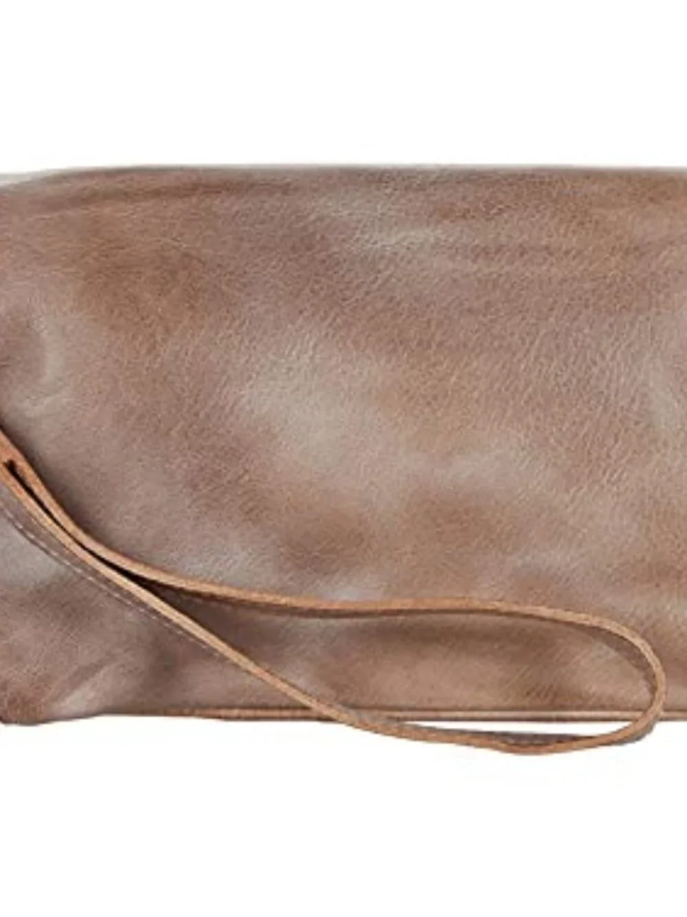 Full Grain Leather Crossbody Bag with Wristlet Strap, Eco-Friendly